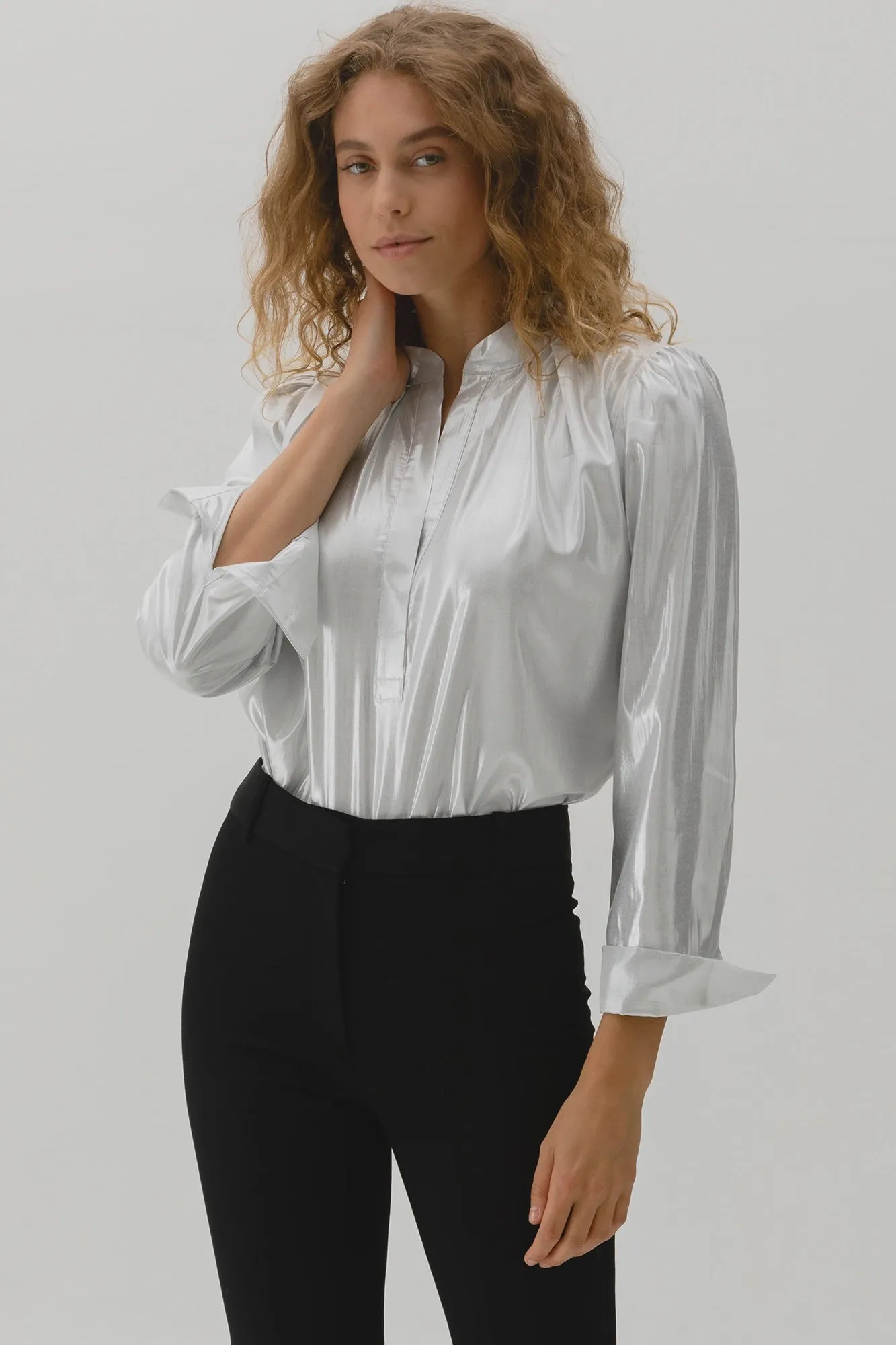 The PUFF Shirt Silver Lurex