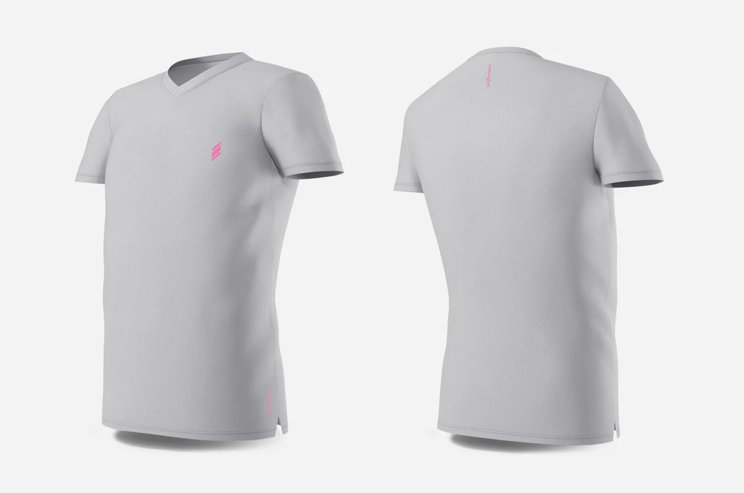 V-Neck (light grey/pink)