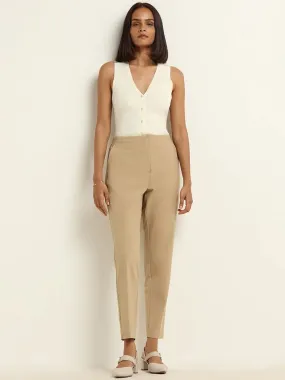 Wardrobe Plain Beige Trousers