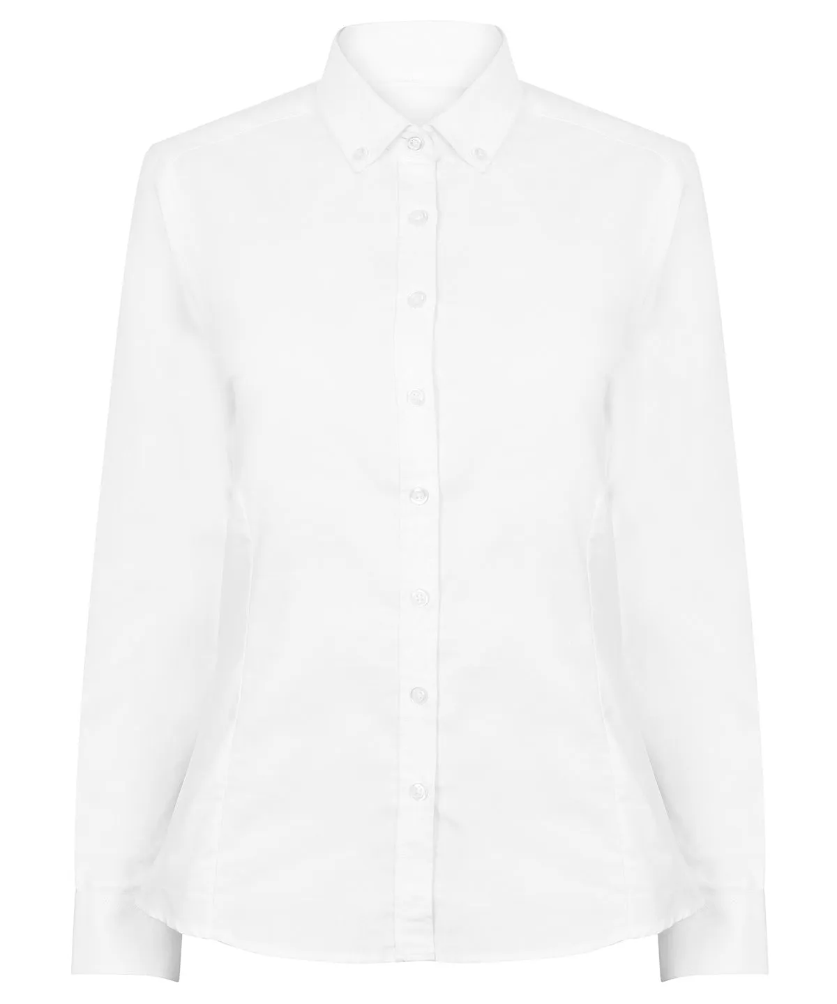 White - Women's modern long sleeve Oxford shirt